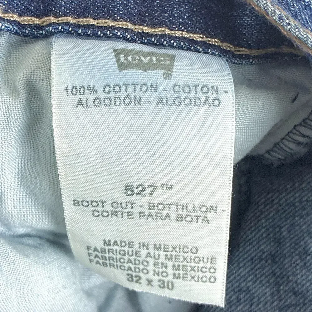 VTG Levis 527 Jeans Mens 32x30 Faded Whiskered Boot Cut Classic Western Y2K